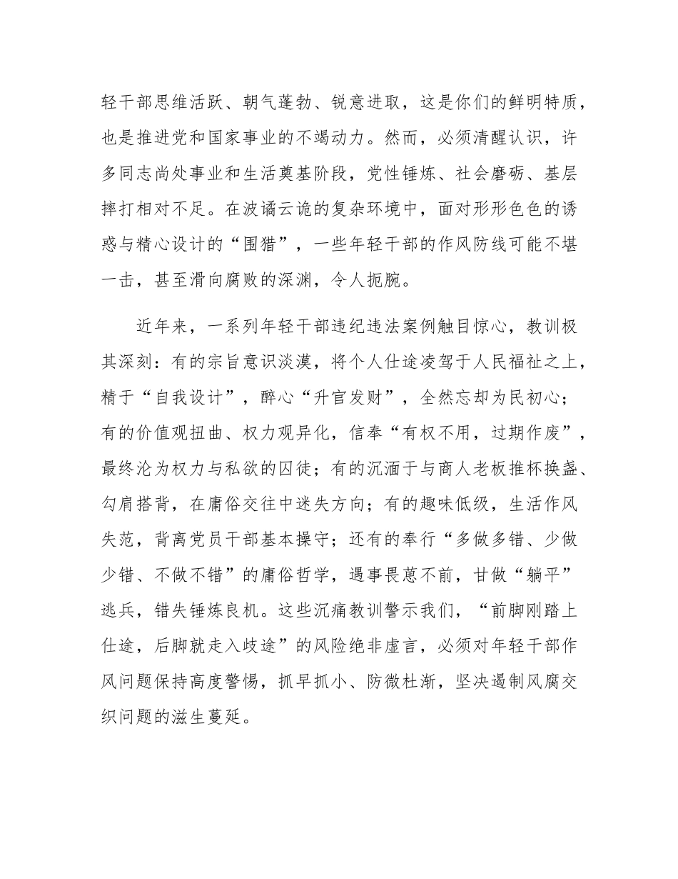 党课：筑牢根基 锤炼作风 在奋进新征程中展现青春担当.docx_第2页