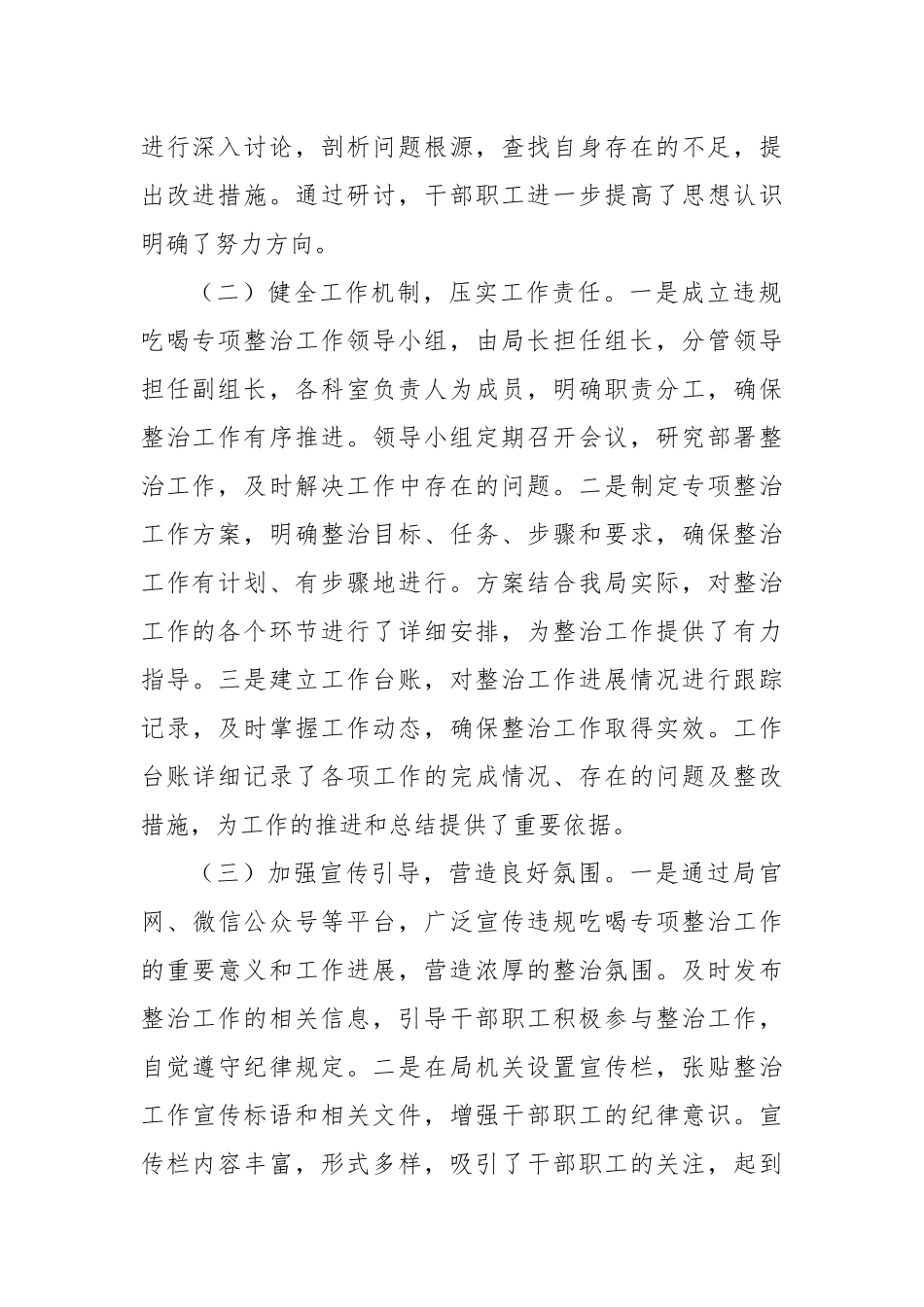 市审计局关于违规吃喝专项整治工作进展情况汇报.docx_第2页
