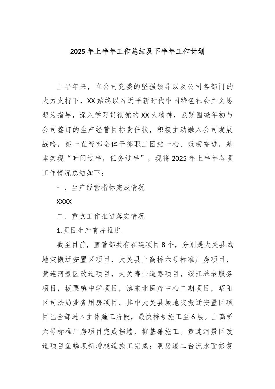 2025年上半年工作总结及下半年工作计划.docx_第1页