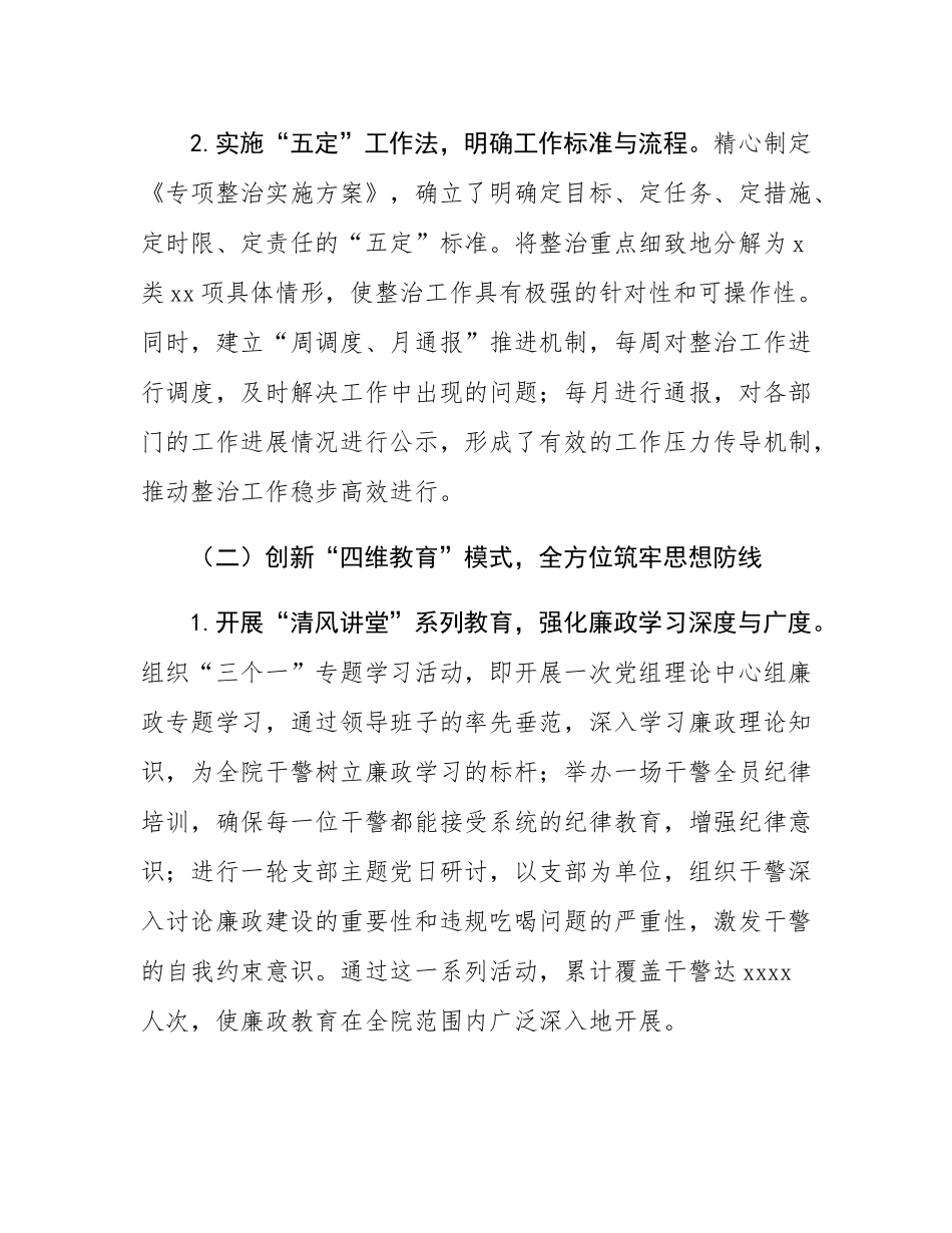 法院2025年违规吃喝问题专项整治工作总结报告.docx_第2页