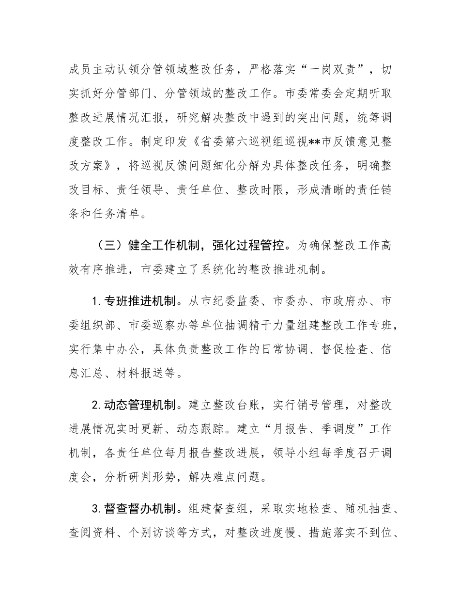 市委关于十一届省委第七轮巡视整改进展情况的报告.docx_第3页