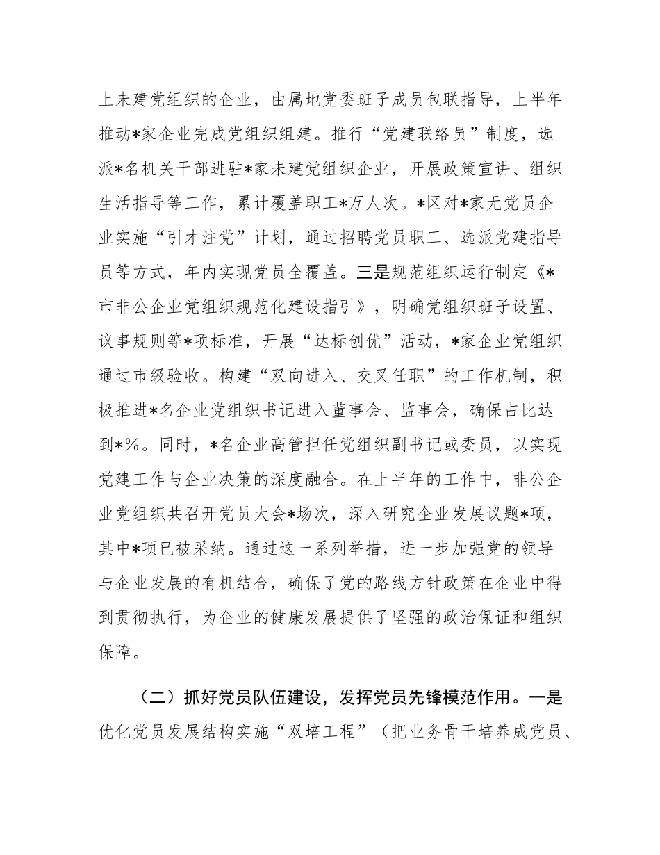 市非公企业2025年上半年党建工作情况总结.docx_第2页
