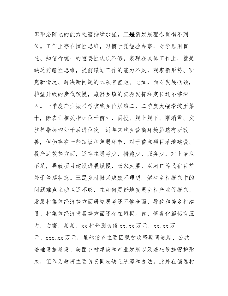 乡长2025年巡察整改专题民主SH会个人发言提纲.docx_第2页