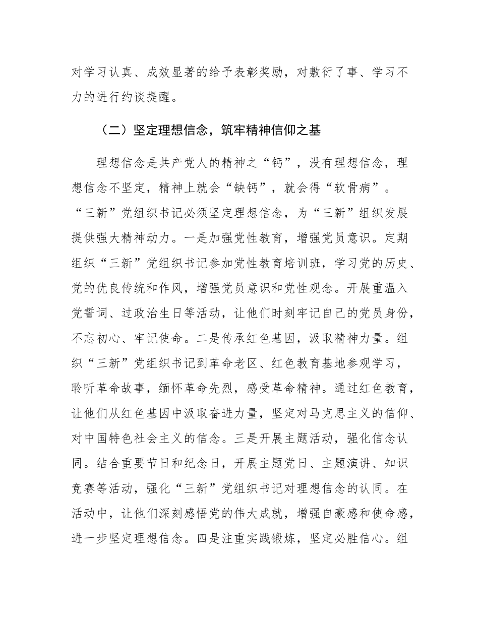 区组织部长在‘三新’党组织书记工作交流会上的讲话.docx_第3页