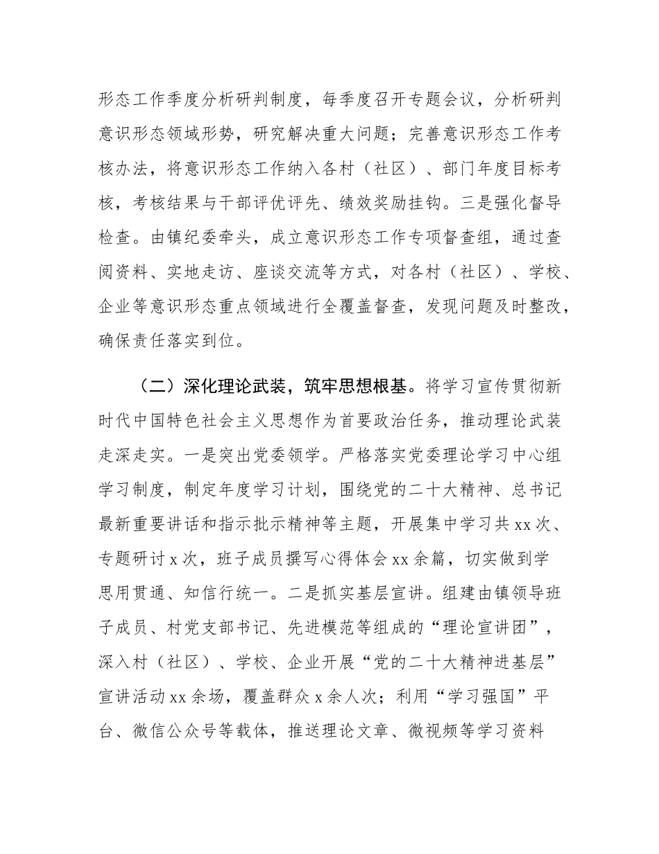 镇党委政府2025年上半年落实意态工作责任制情况自查报告.docx_第2页
