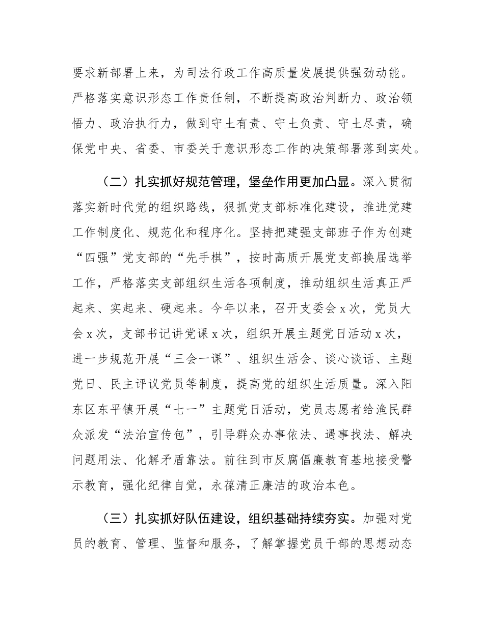 市司法局第一党支部2025年上半年党建工作总结.docx_第2页