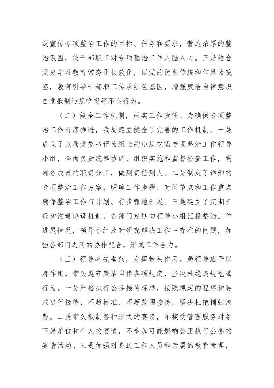 市税务局关于违规吃喝专项整治工作进展情况汇报.docx_第2页