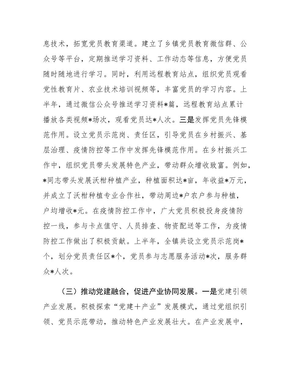 乡镇2025年上半年党建工作情况总结.docx_第3页