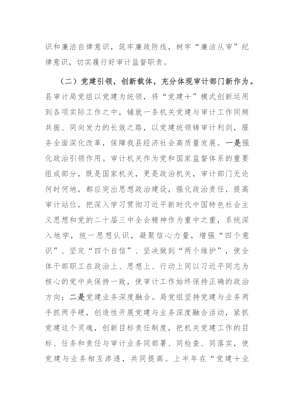审计局2025年上半年党建工作总结报告.docx_第3页
