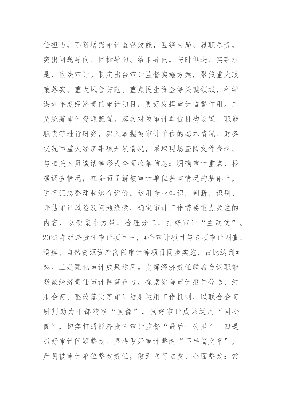 某审计局2025年上半年工作总结及2025年下半年工作计划.docx_第3页