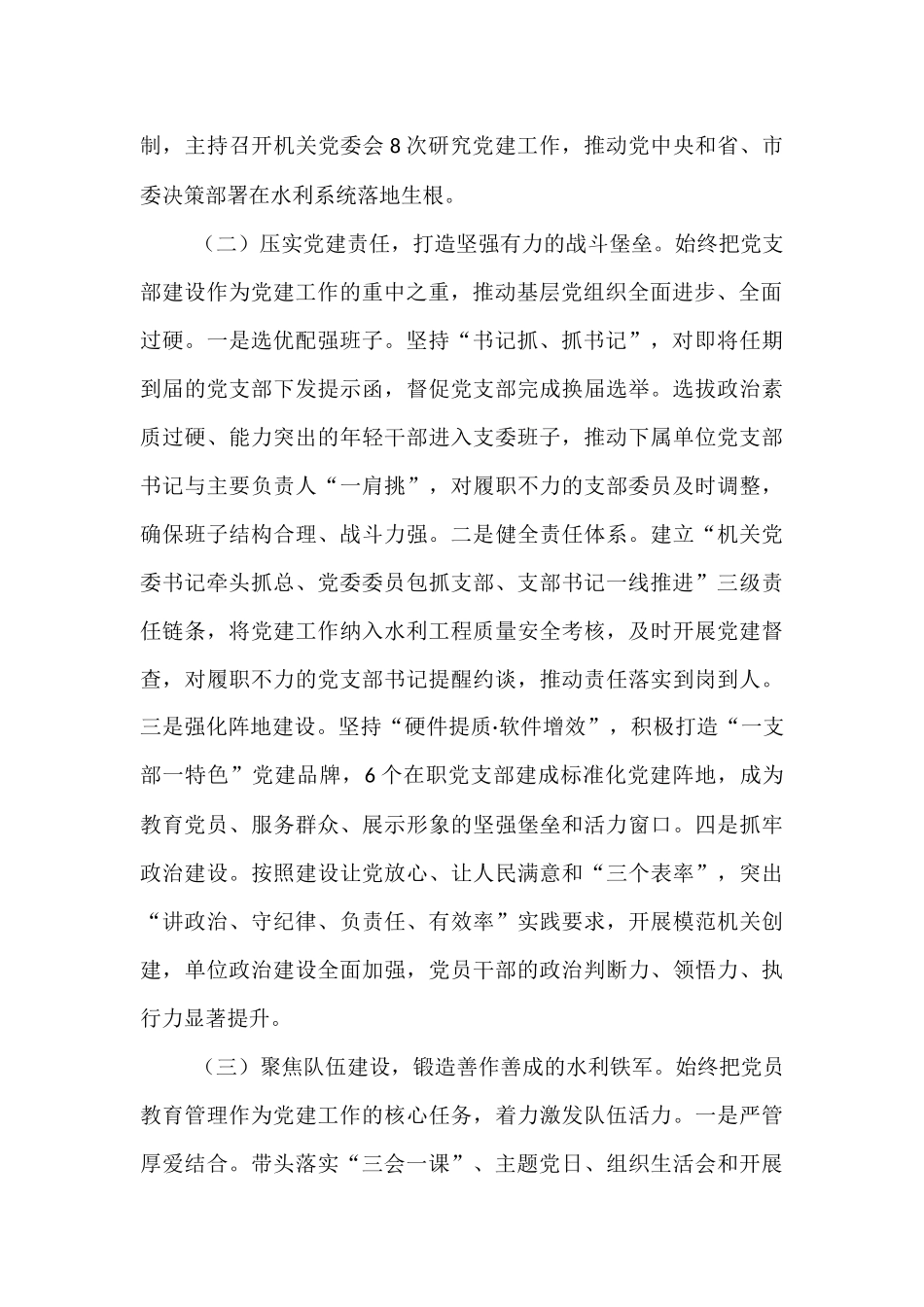 市水务局党组2025年上半年落实全面从严治党主体责任工作情况报告.docx_第2页