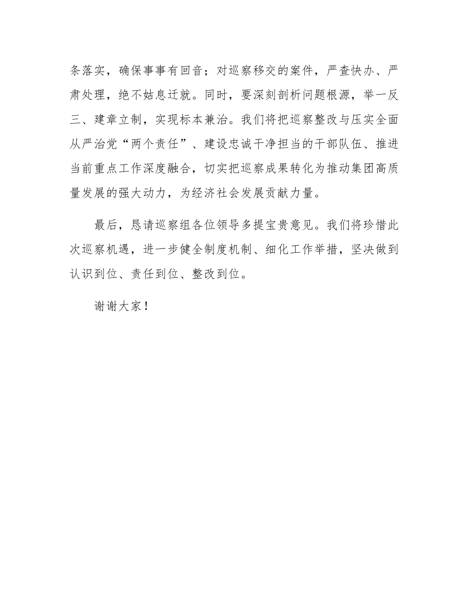 在2025年区委巡察组对集团党委巡察工作动员部署会上的表态发言.docx_第3页