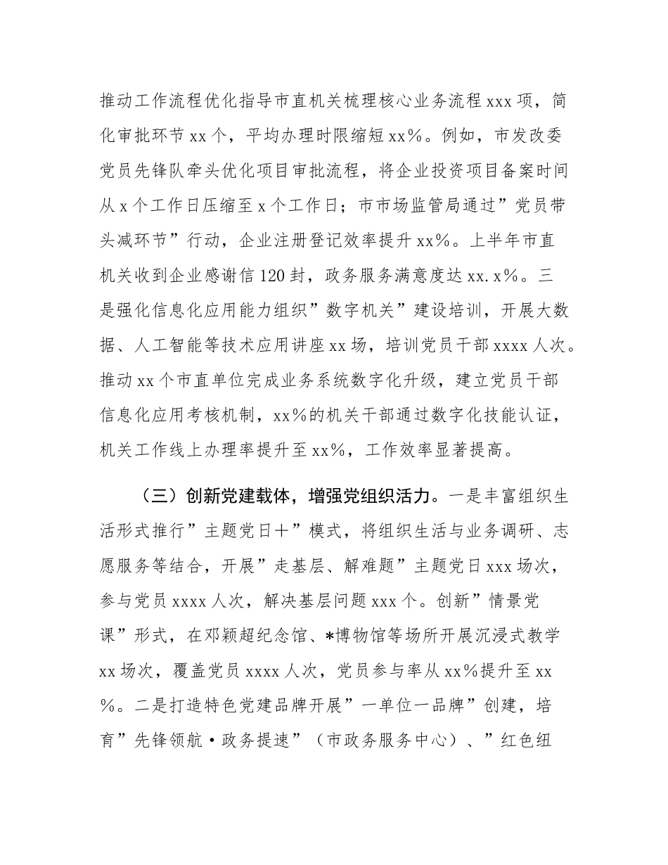 市直机关工委党建工作情况汇报.docx_第3页