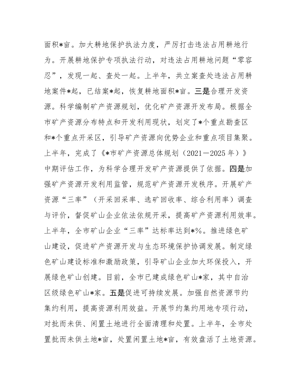 市自然资源局2025年上半年工作情况总结.docx_第2页