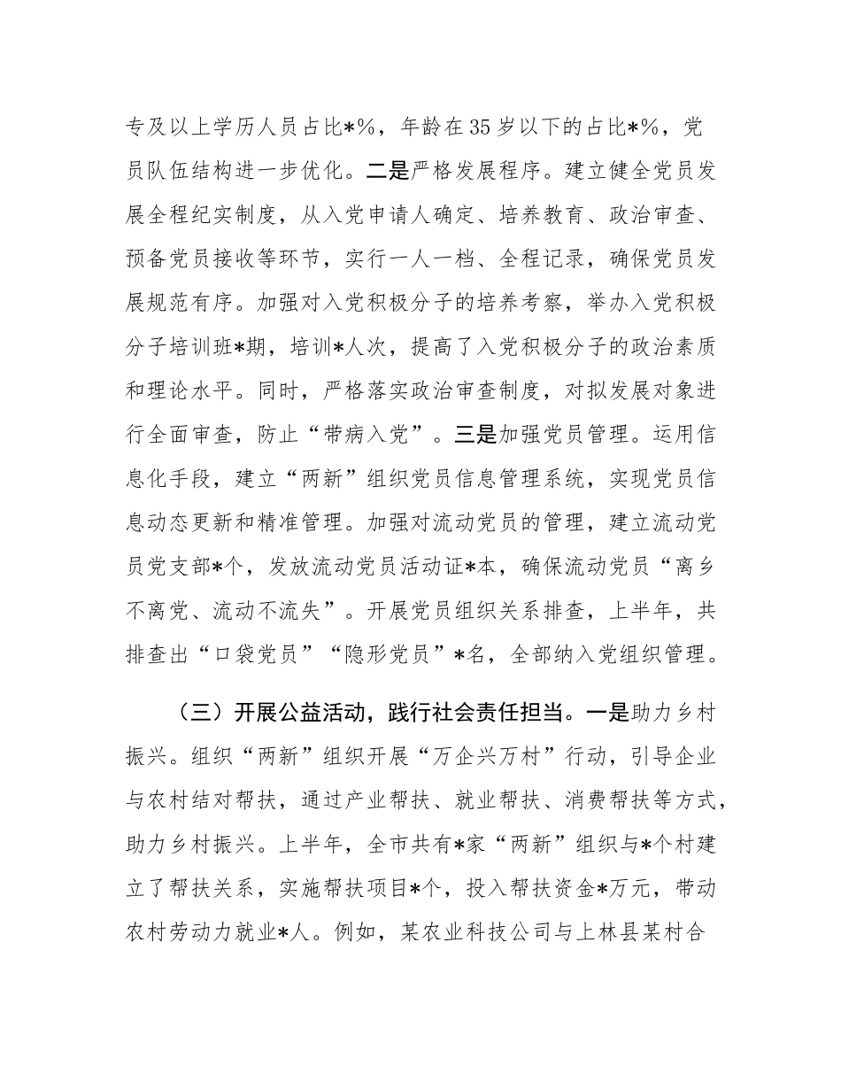市“两新”党工委2025年上半年党建工作总结.docx_第3页