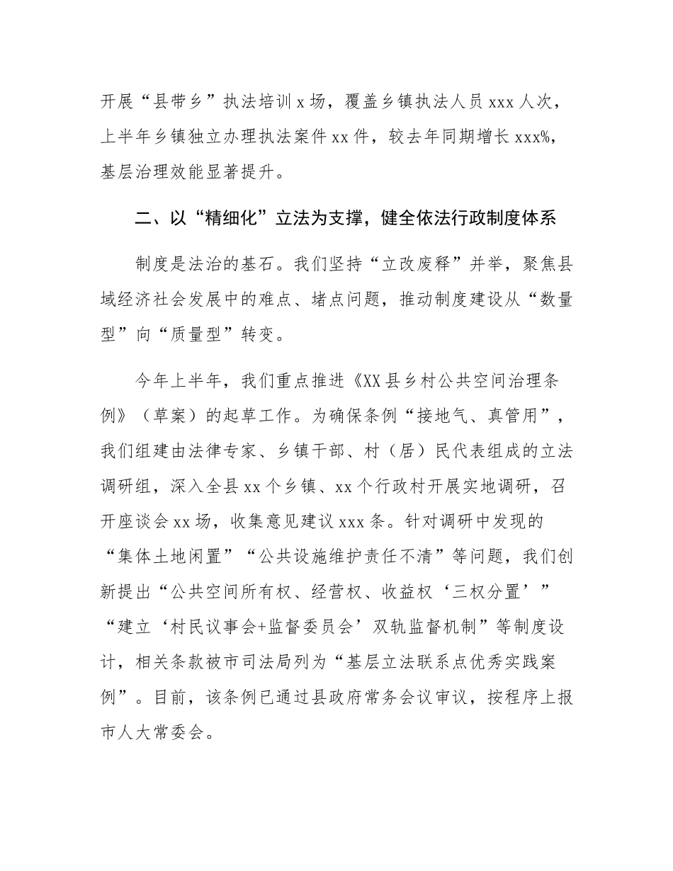 县司法局2025年法治政府建设半年工作总结.docx_第3页
