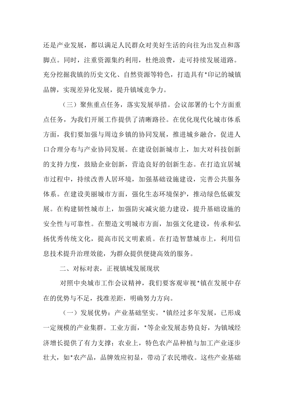 研讨发言：践行中央城市工作会议精神，绘就乡镇镇发展新蓝图.docx_第2页