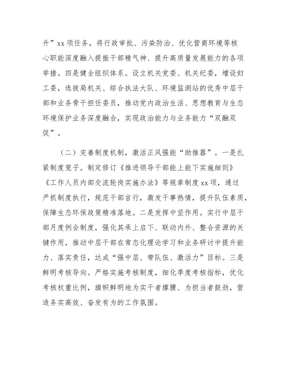 区生态环境局党组干部能力作风建设工作报告.docx_第2页