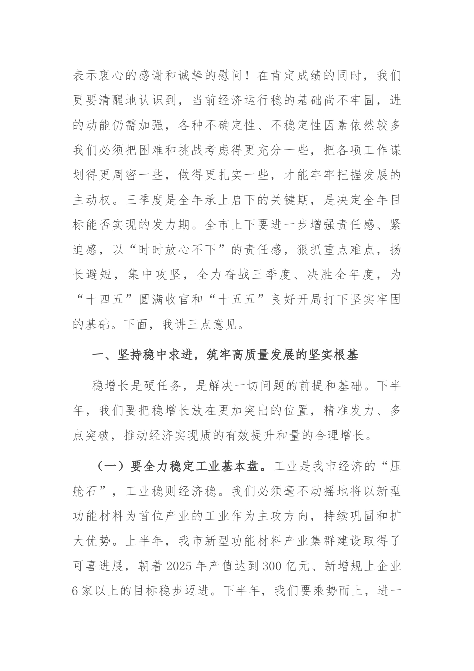 在2025年第二季度市委常委会会议暨财经委员会会议上的讲话.docx_第2页