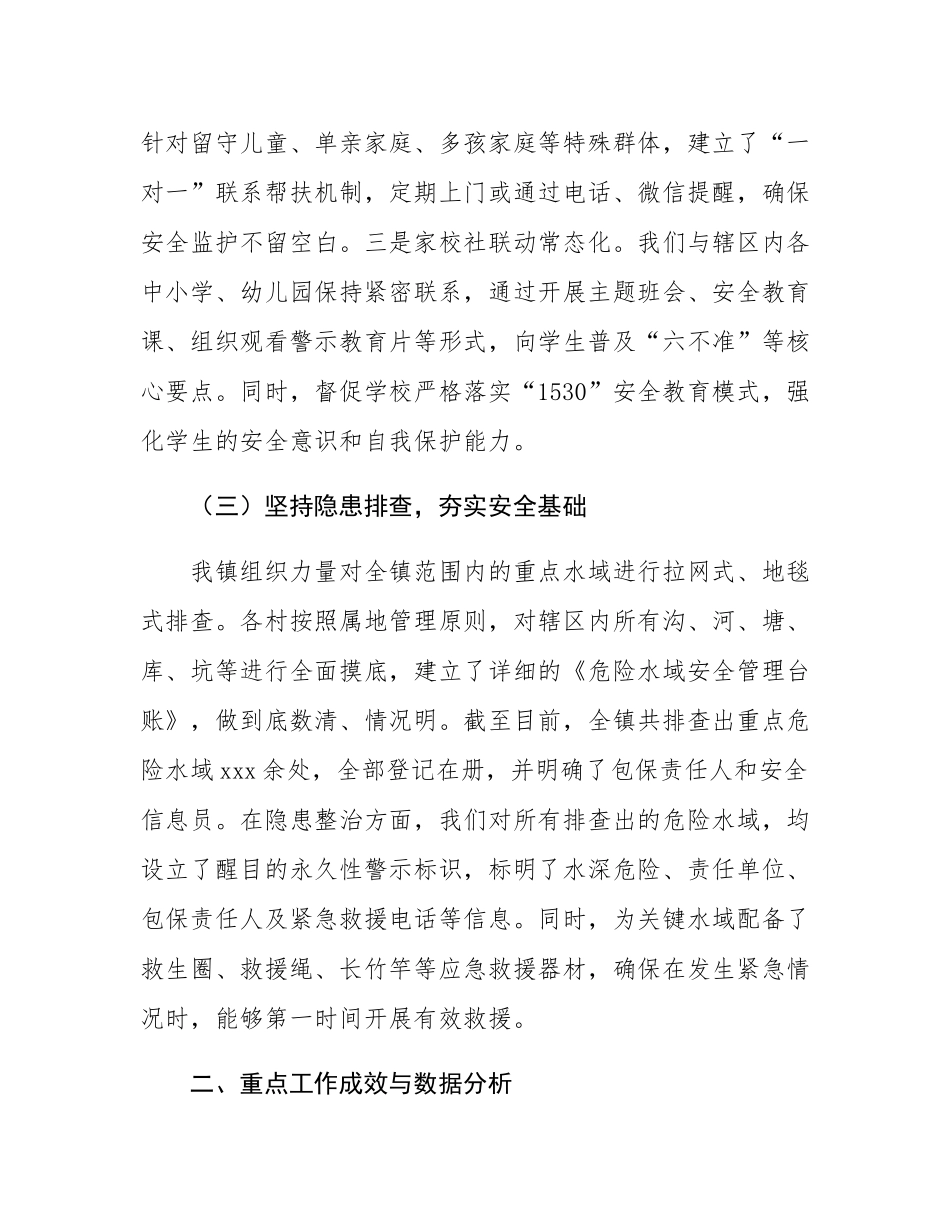某镇2025年上半年防溺水工作情况报告.docx_第3页