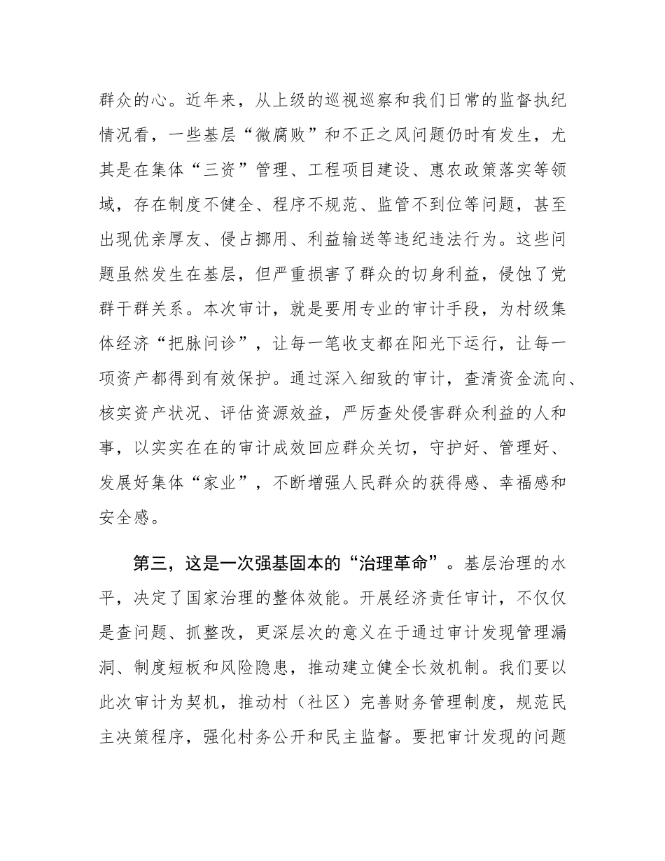 在2025年村（社区）干部任期和离任经济责任审计工作部署会议上的讲话.docx_第3页
