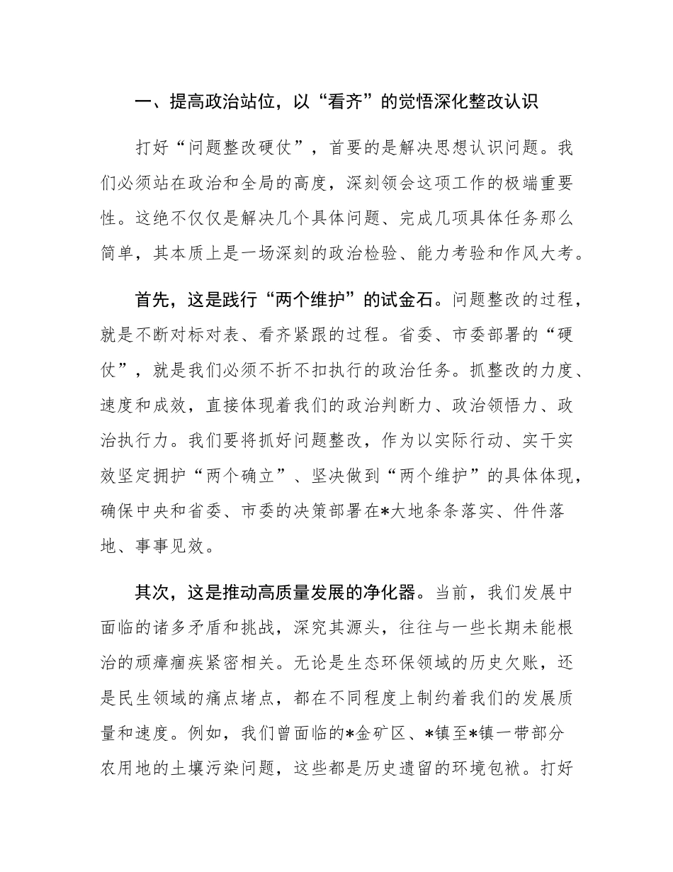 在2025年全市打好“问题整改硬仗”工作专班会议上的讲话.docx_第2页