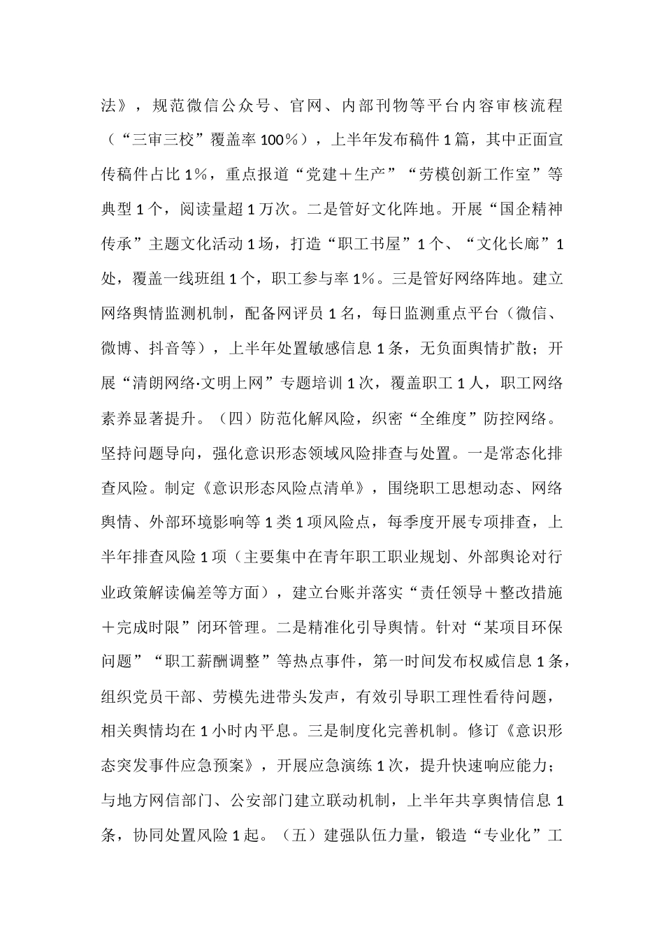 公司党委2025年上半年落实意识形态工作责任制情况自查报告.docx_第3页