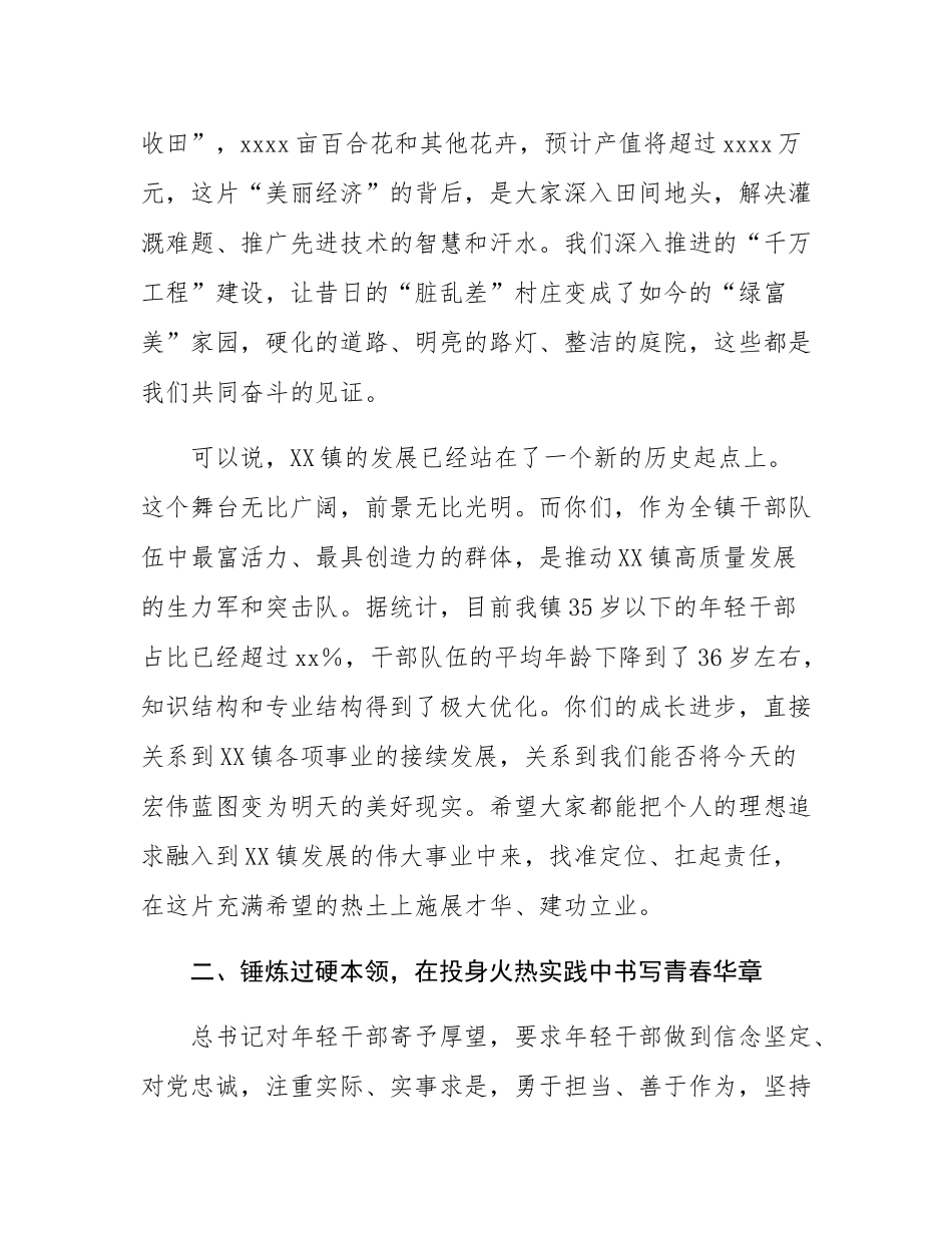 在全镇年轻干部座谈会暨集体廉政谈话会上的讲话.docx_第3页