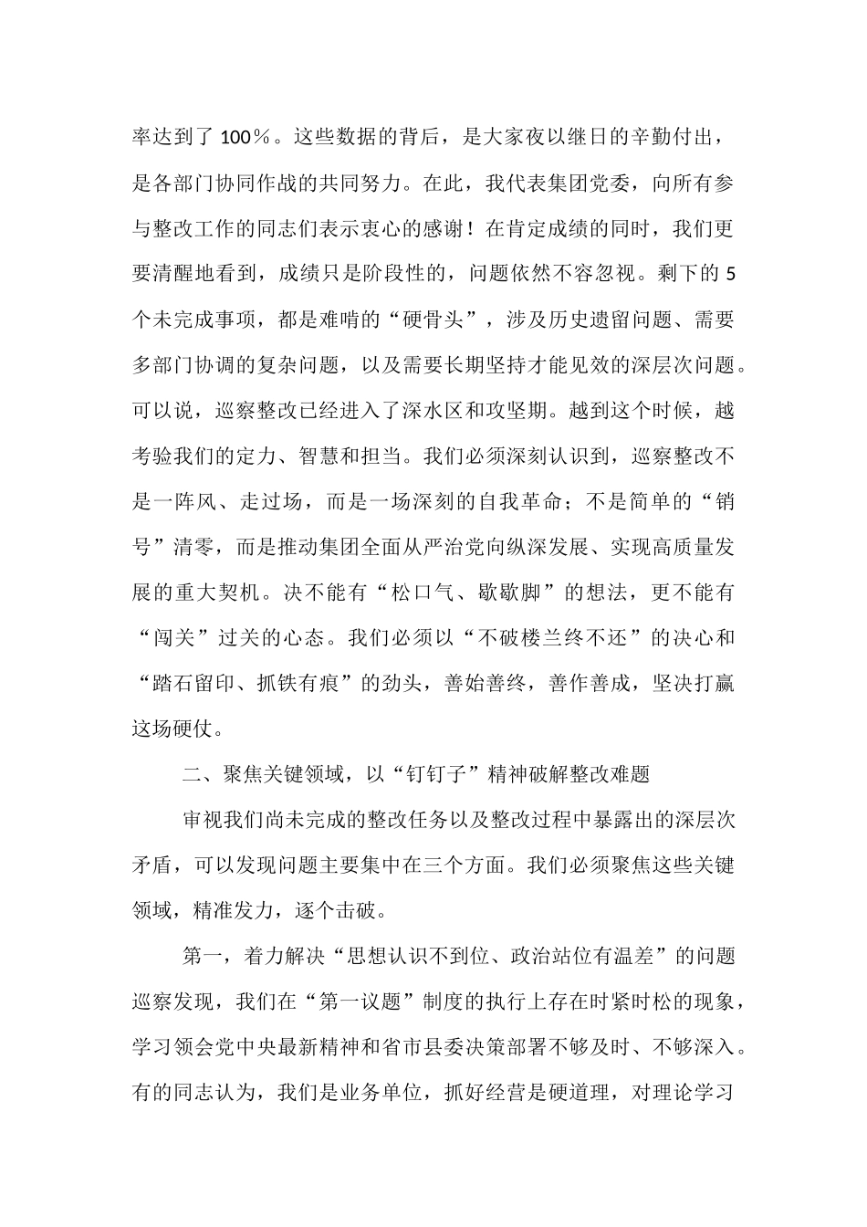 在2025年农旅集团党委巡察整改工作推进会上的讲话.docx_第2页