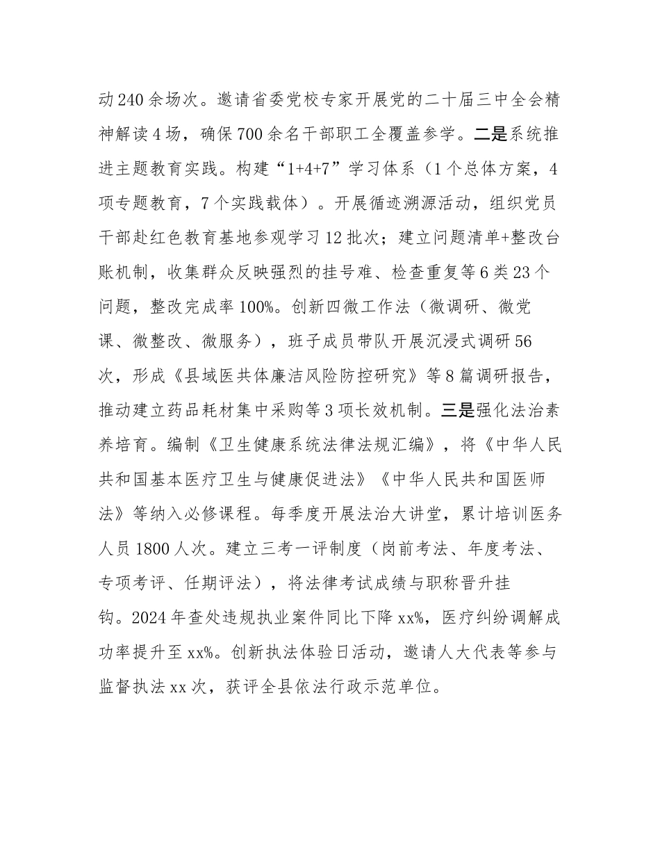 县卫健局清廉机关建设工作情况报告.docx_第2页