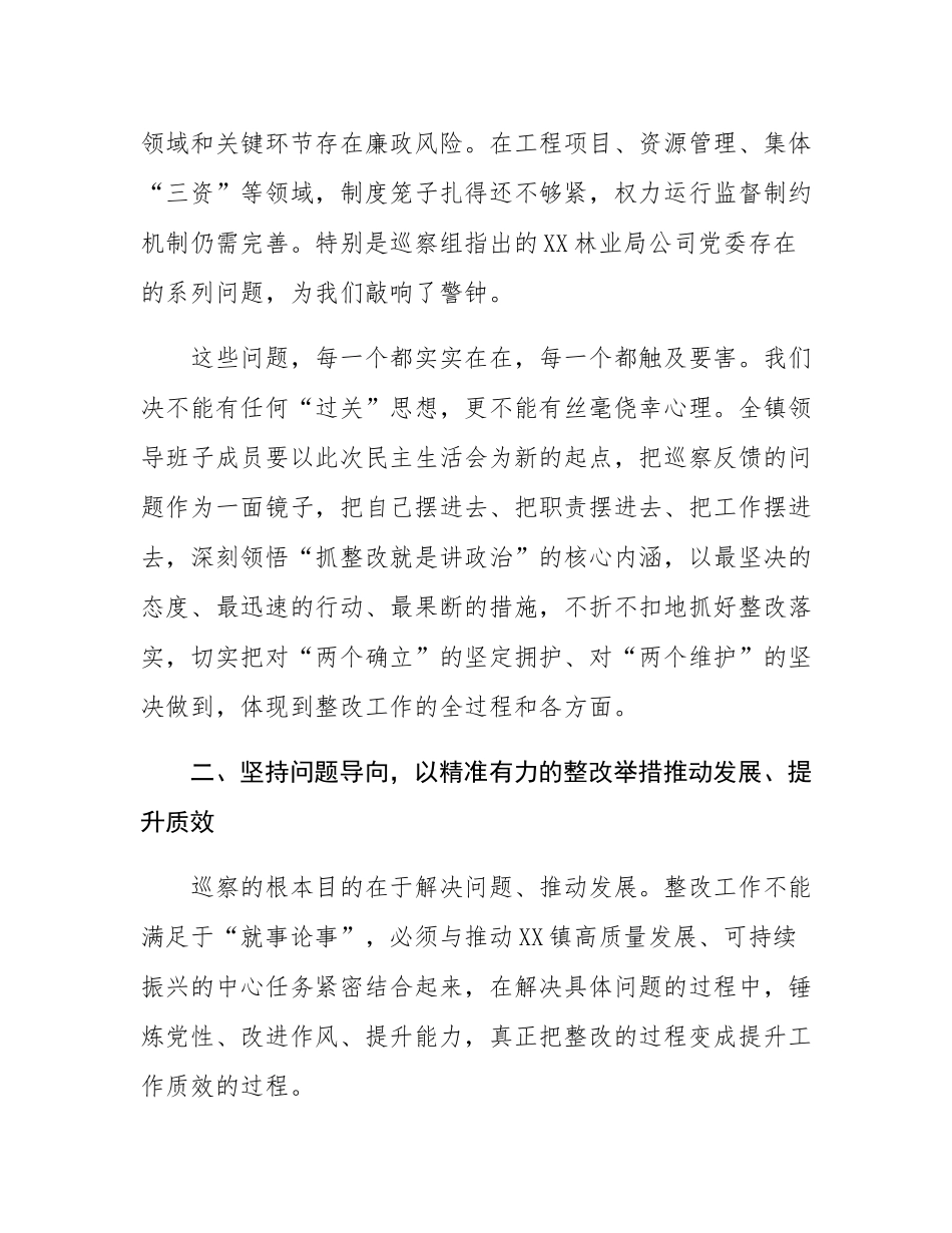 在2025年巡察整改专题民主SH会上的总结讲话.docx_第3页