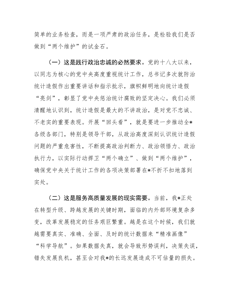 在2025年统计局统计造假专项整治“回头看”动员部署会上的讲话.docx_第2页
