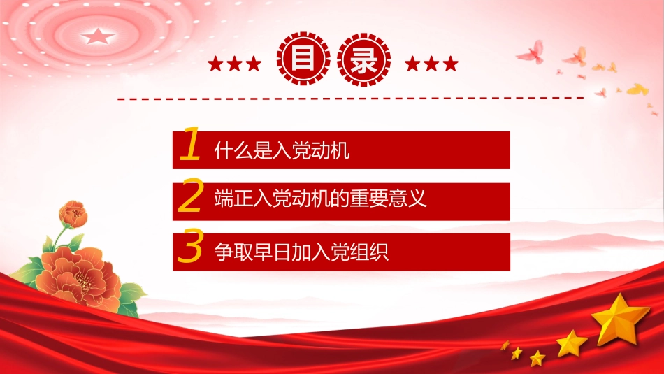 入党积极分子必修党课PPT：端正入党动机争做合格党员.pptx_第3页