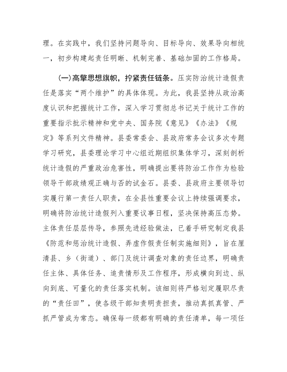 关于2025年纵深推进防治统计造假工作情况的报告.docx_第2页
