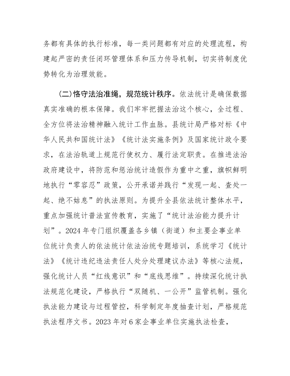 关于2025年纵深推进防治统计造假工作情况的报告.docx_第3页