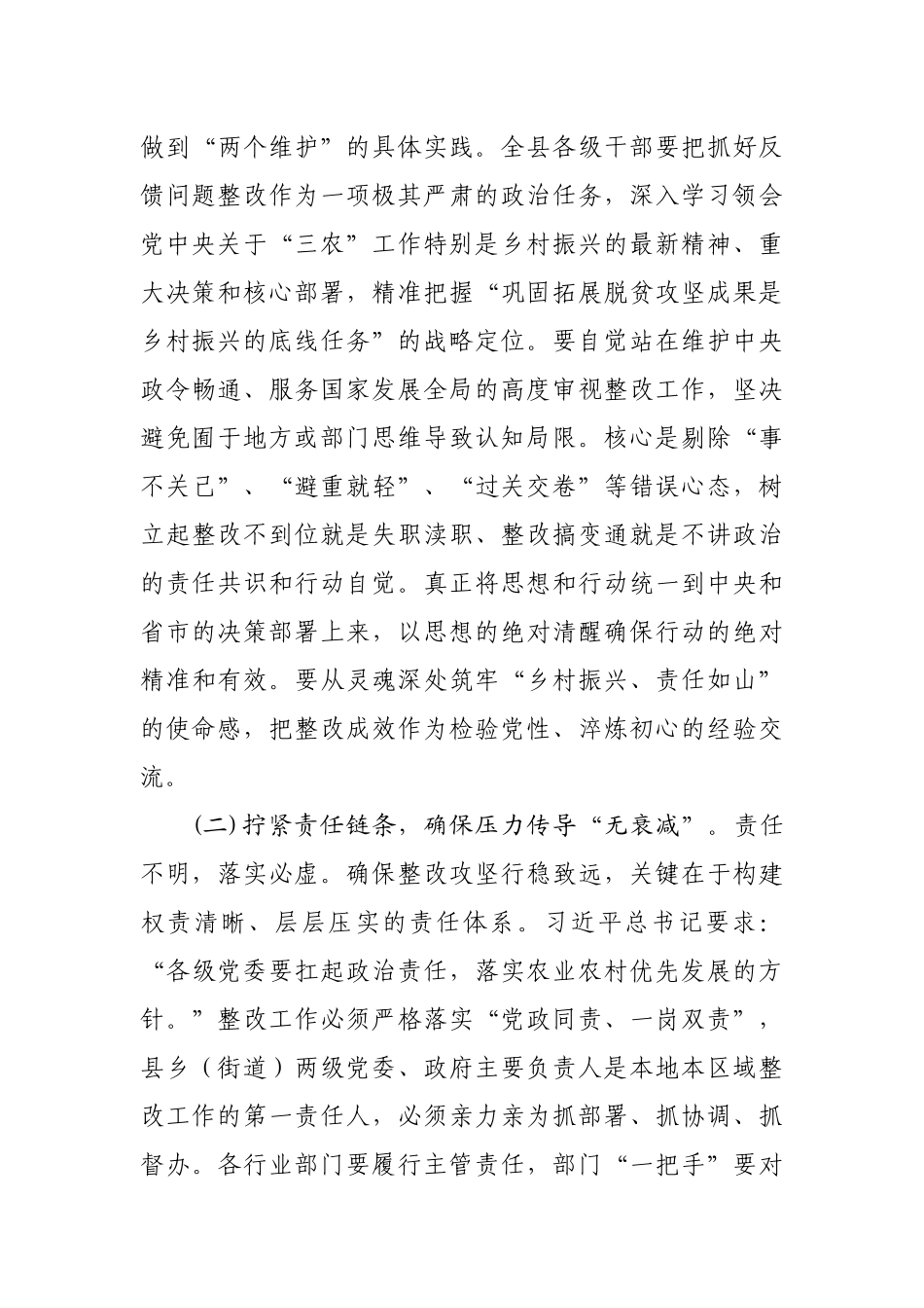 在2025年全县巩固拓展脱贫攻坚成果同乡村振兴有效衔接问题整改攻坚会上的讲话（.docx_第3页