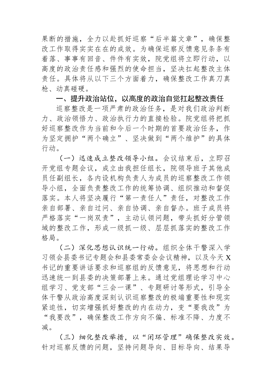 在2025年县人民检察院党组情况反馈会议上的表态发言 (1).docx_第2页