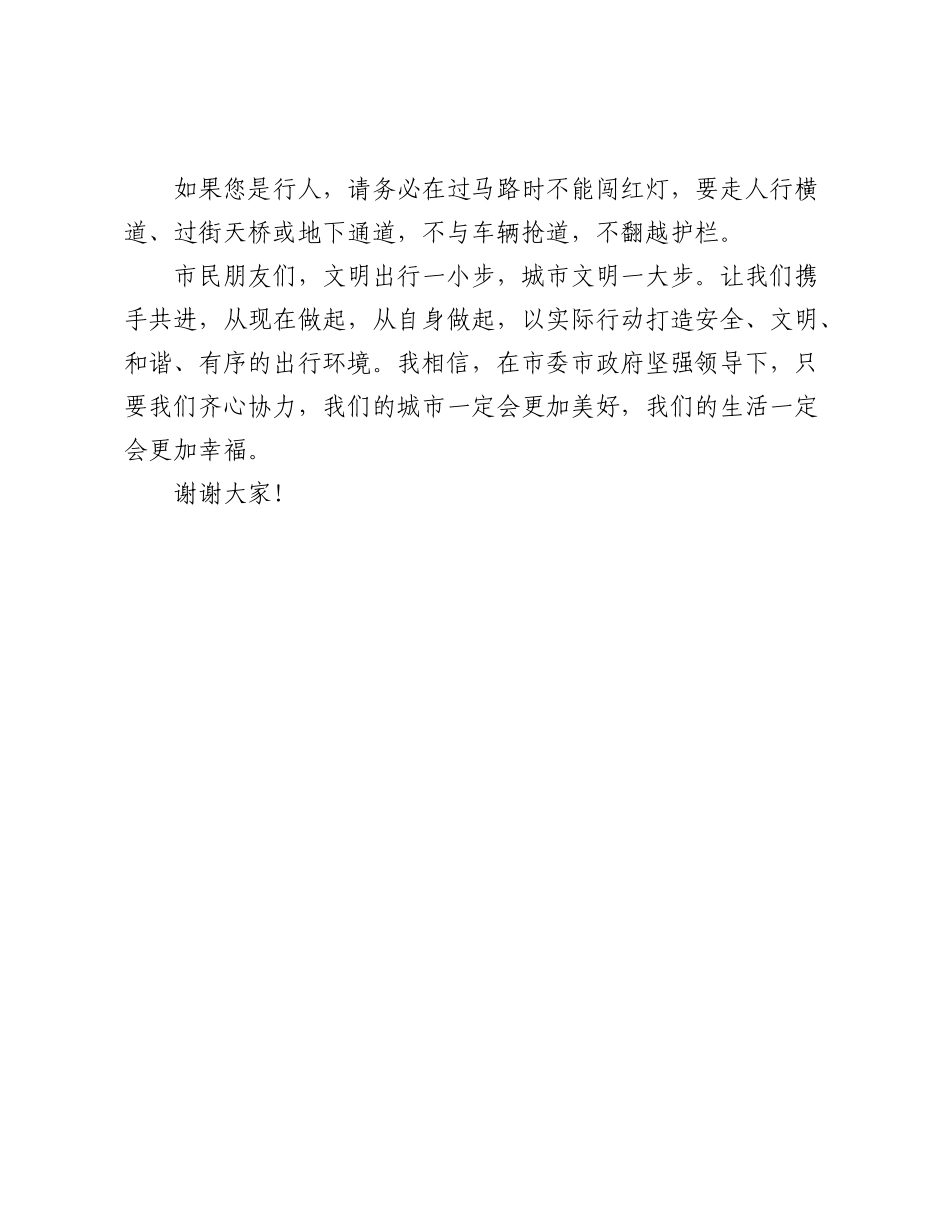 副市长在全市交通安全秩序大整治电视讲话.docx_第3页