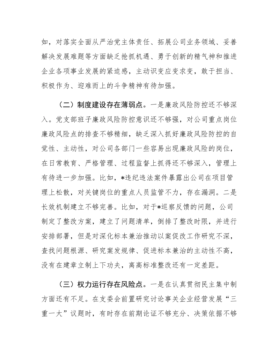国企党委2025年巡察整改专题民主SH会对照检查材料.docx_第2页
