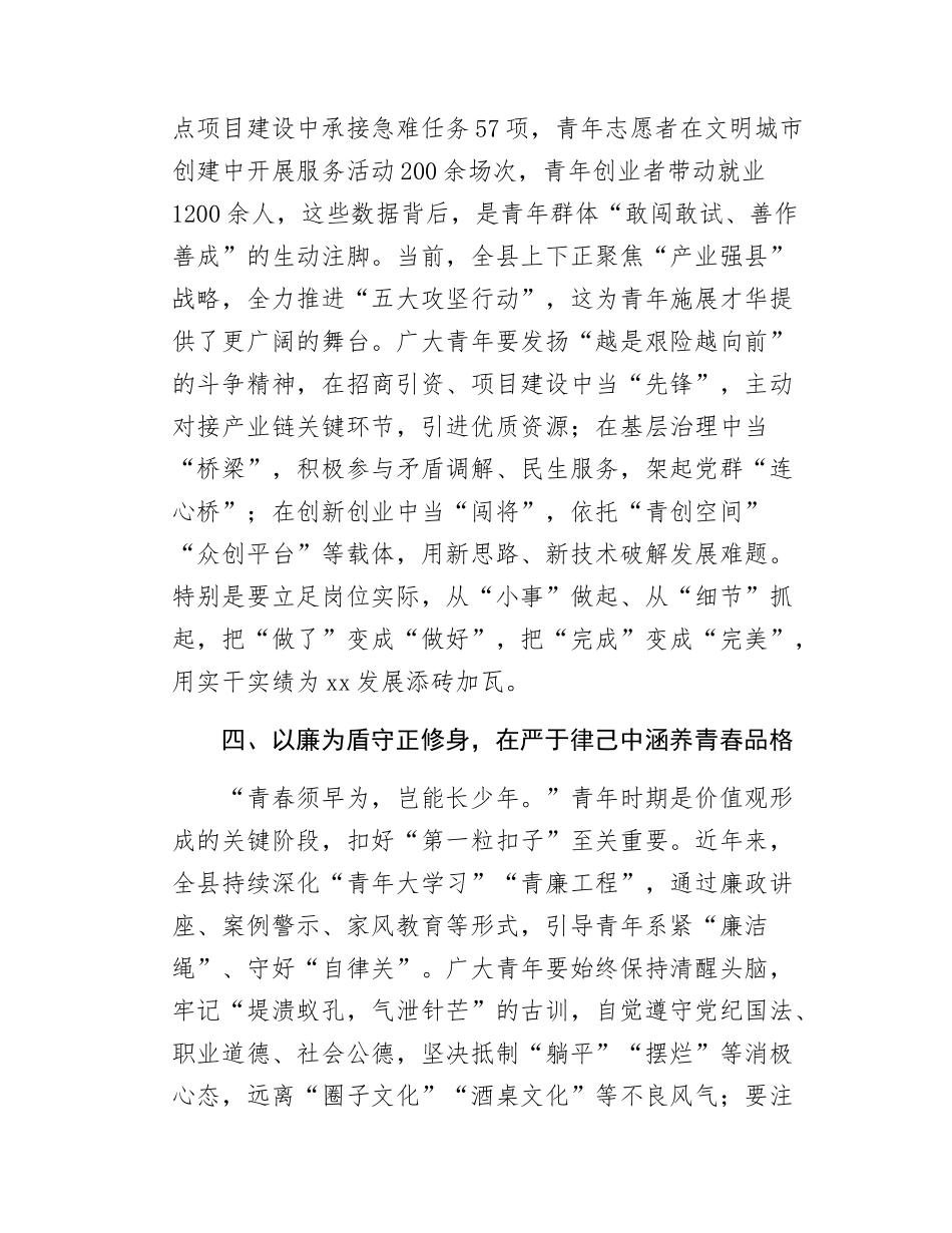 在全县青年座谈交流会上的讲话.doc_第3页