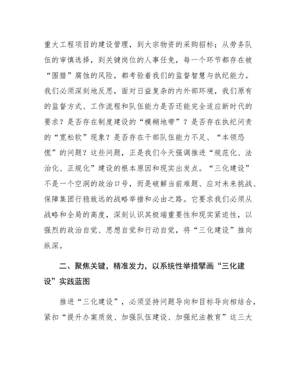 在2025年集团纪委“三化建设”工作推进会上的讲话.docx_第3页
