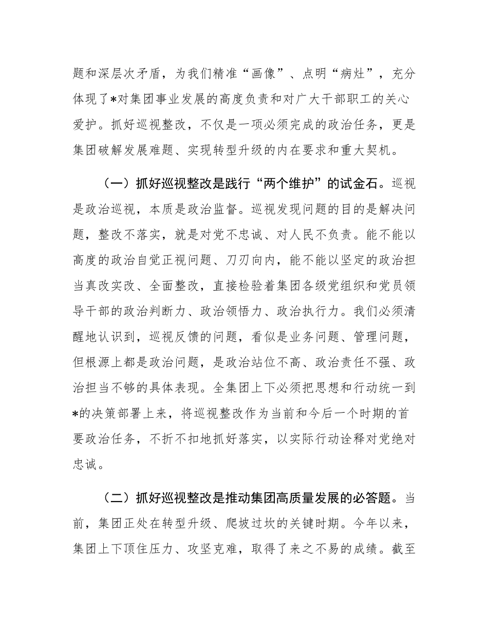在2025年集团“纪巡审”协同联动暨巡视整改专题调度会上的讲话.docx_第2页