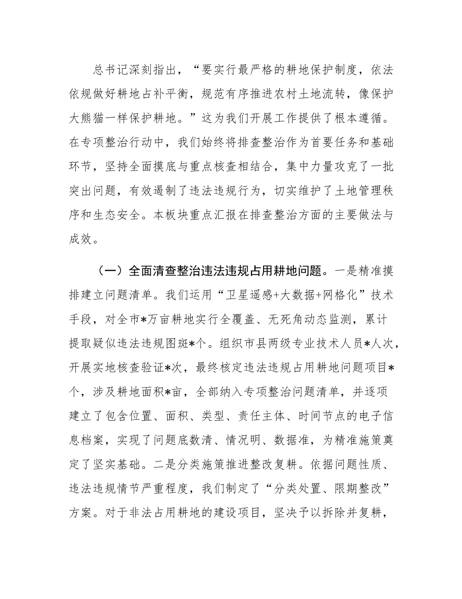 在2025年全市深化土地整治领域专项整治工作推进会上的汇报发言.docx_第2页