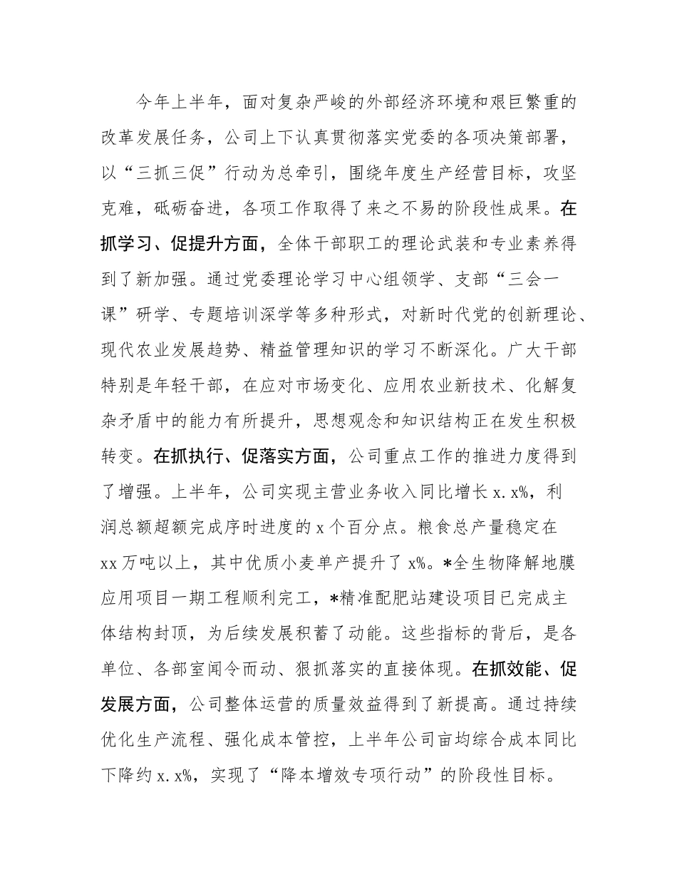在2025年公司“三抓三促”行动专项工作机制办公室主任会议上的讲话.docx_第2页