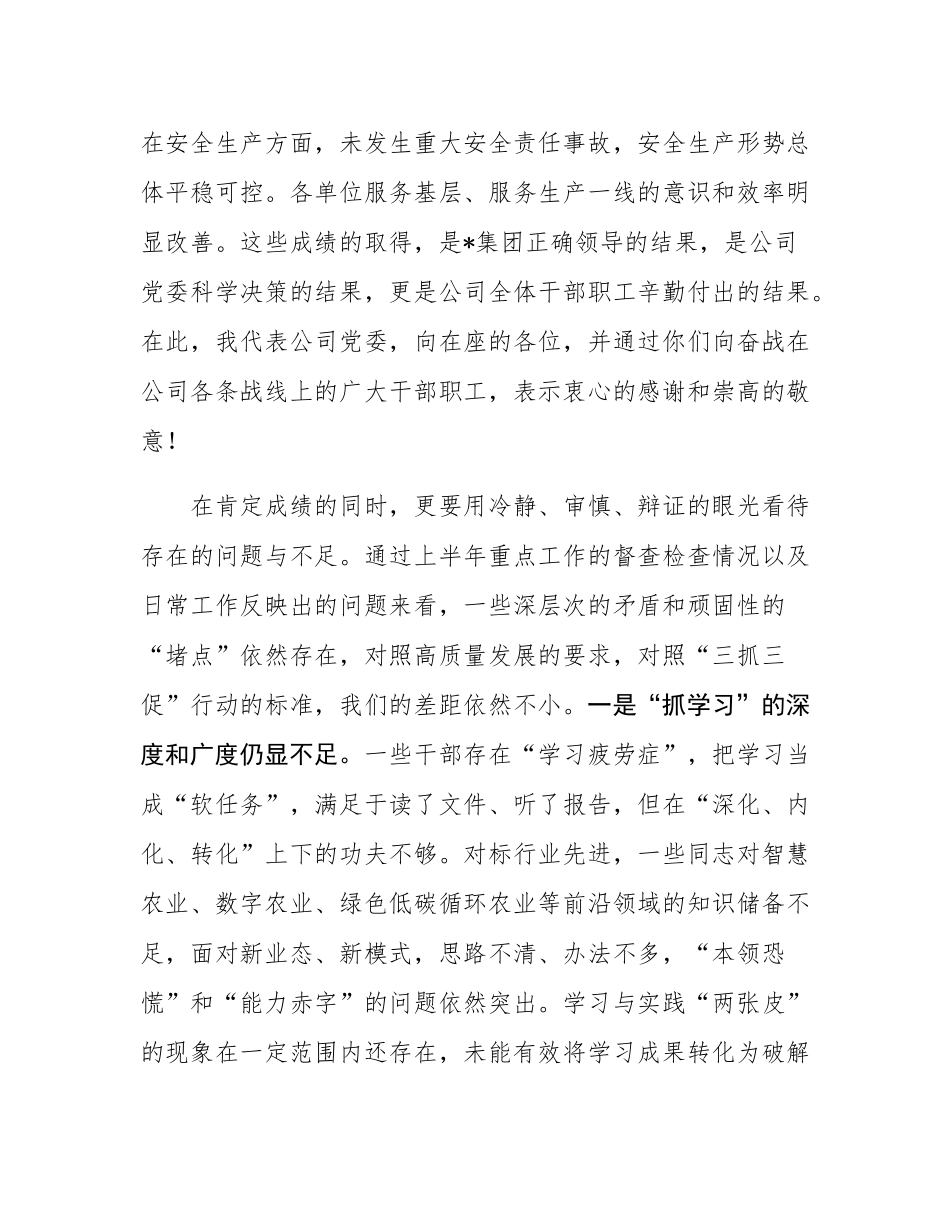 在2025年公司“三抓三促”行动专项工作机制办公室主任会议上的讲话.docx_第3页
