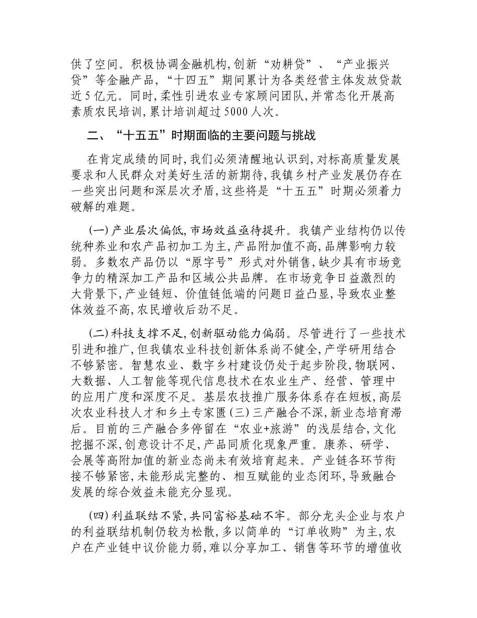 关于XX镇“十五五”发展面临问题与规划初步设想的报告.docx_第3页