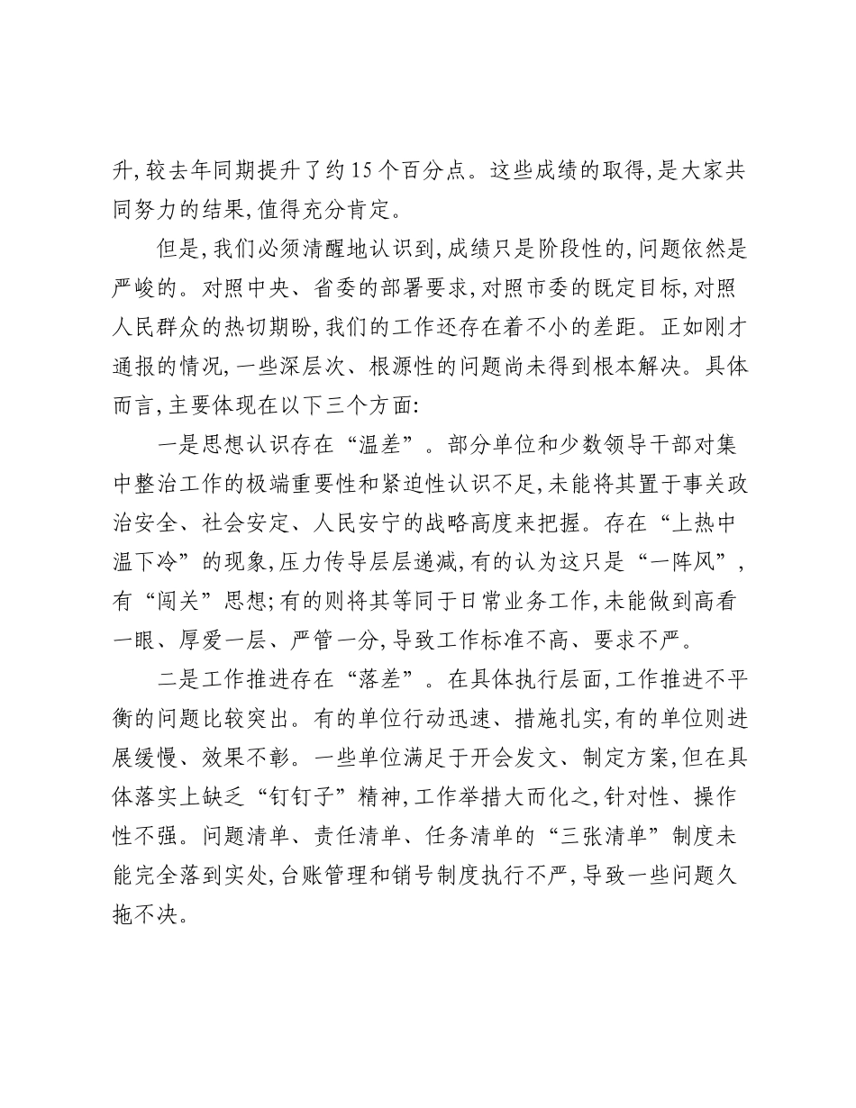 在XX市集中整治工作领导小组办公室会议上的讲话.docx_第2页