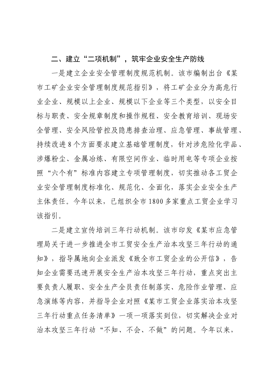 经验做法：深化“一二三四”工作模式推动安全生产治本攻坚三年行动走深走实.docx_第2页