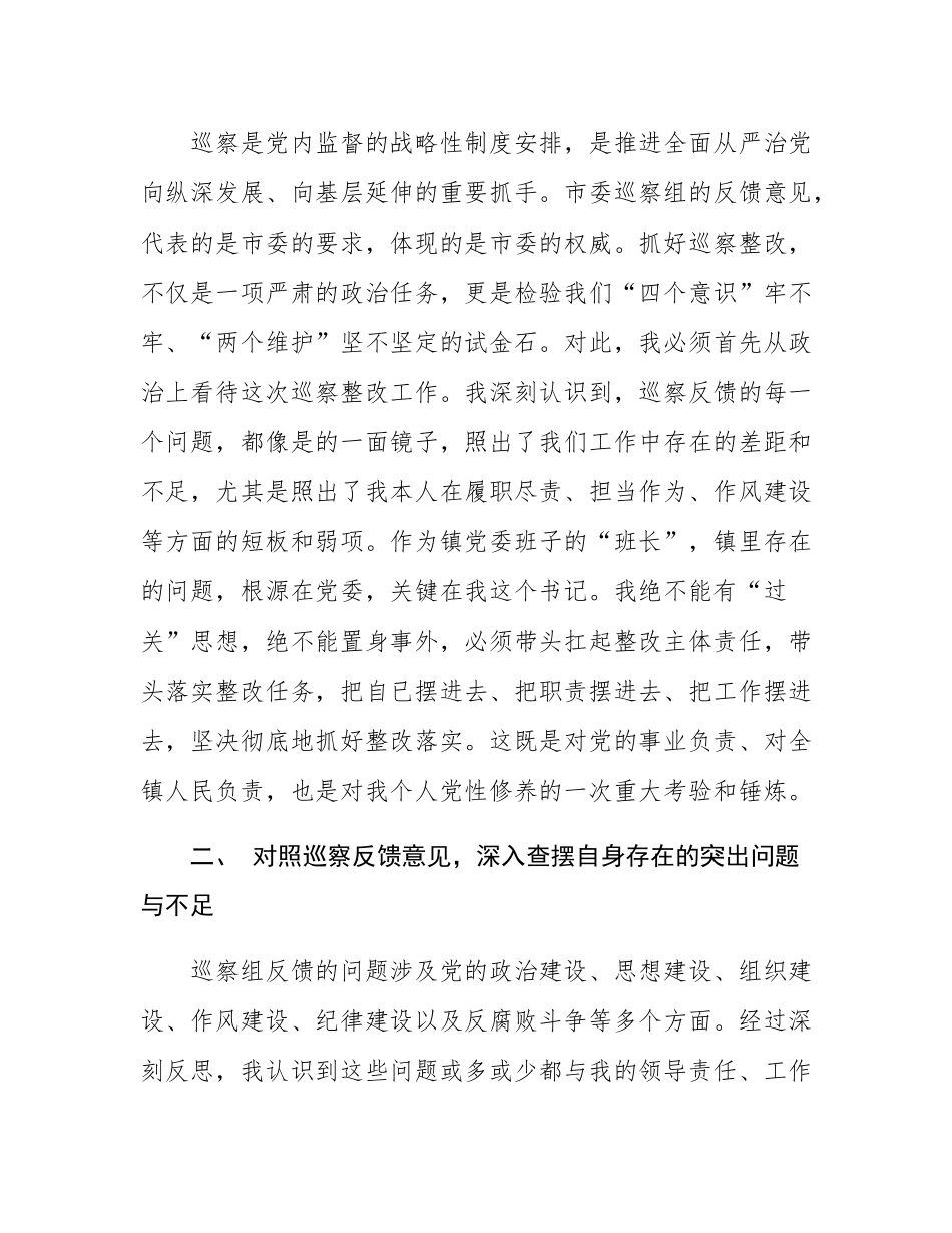 镇党委书记个人对照检查发言提纲.docx_第2页
