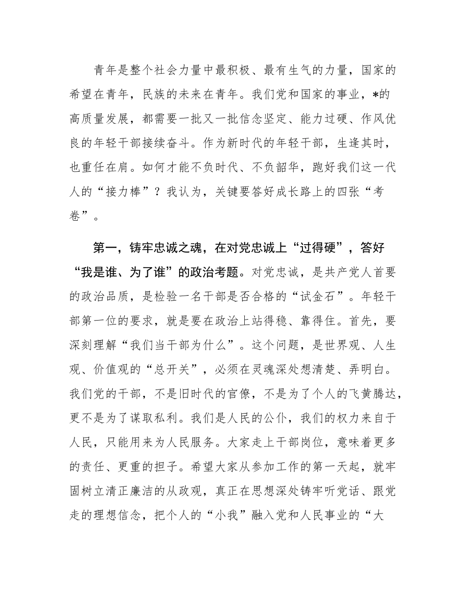 在2025年全县年轻干部座谈会上的讲话提纲.docx_第2页